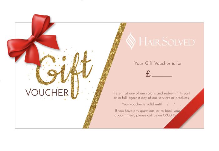 Hair Solved Gift Vouchers for any occasion and any amount